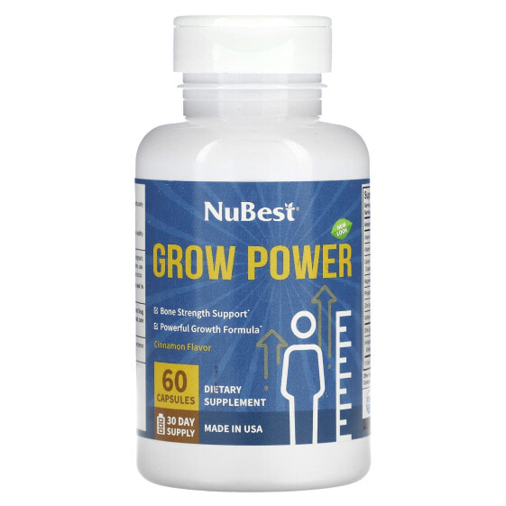 NuBest, Grow Power, корица, 60 капсул