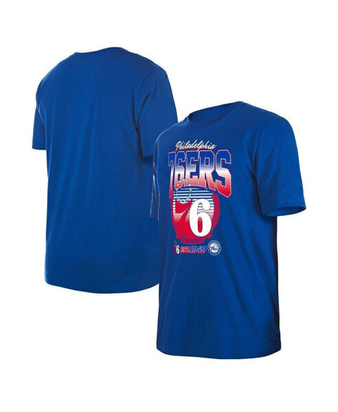 Men's and Women's Royal Philadelphia 76ers Summer Classics T-Shirt