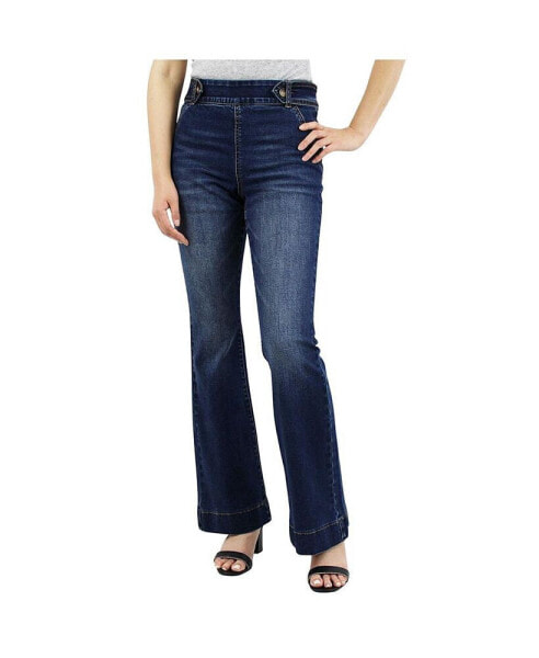 Women's Ultra Compression Pull-on Tummy Control Bootcut with top-stitched jetted back pockets Jeans