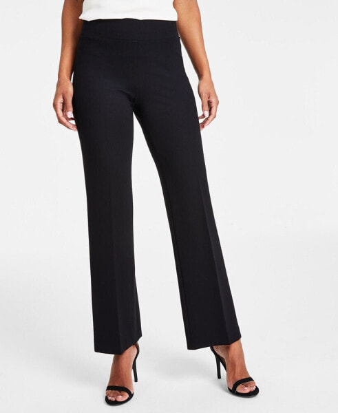 Petite High-Rise Pull-On Knit Trousers