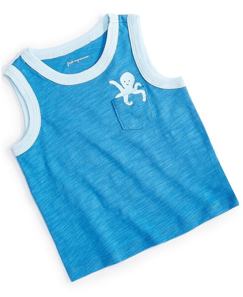 Baby Boys Octopus Friend Graphic Pocket Tank Top, Created for Macy's