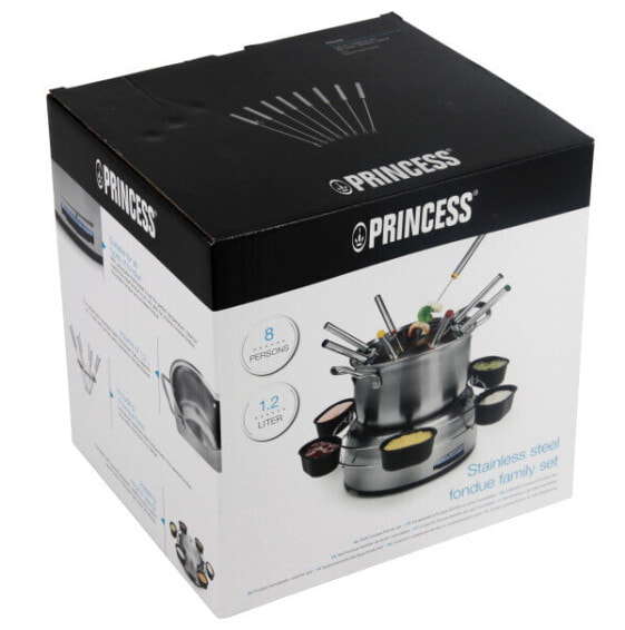 Princess 172680 Fondue-Familien-Set 800 W 1,2 Liter Edelstahl