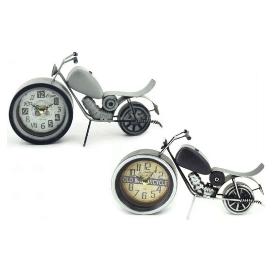 Настольные часы DKD Home Decor 29,5 x 7,5 x 17 cm Чёрный Серый Мотоцикл Железо Vintage (2 штук)