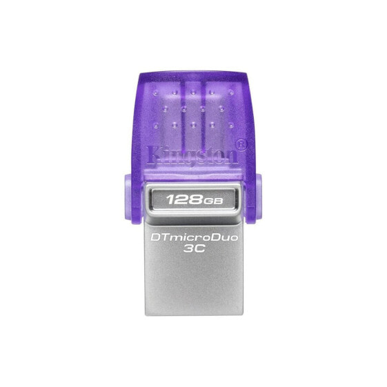 USВ-флешь память Kingston DataTraveler microDuo 3C Сталь 128 Гб (1 штук)