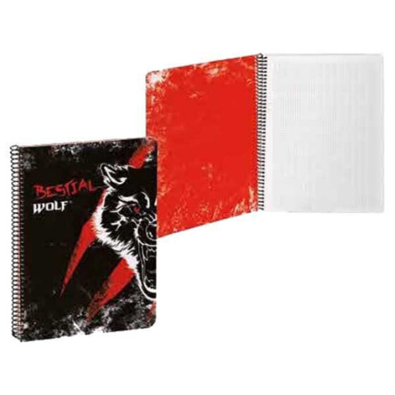 BESTIAL WOLF A5 80 Lined Notebook