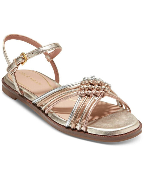 Women's Jitney Ankle-Strap Knotted Flat Sandals