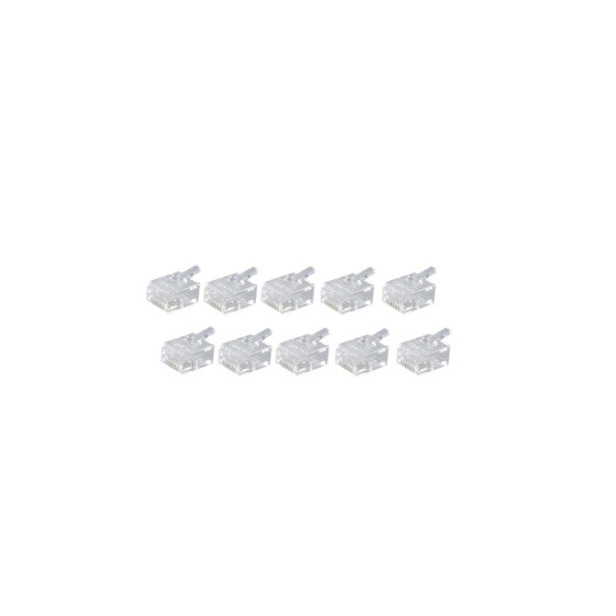 ShiverPeaks BS72050-DEC-10 - RJ-12 - White - Male - Straight - Gold - 10 pc(s)