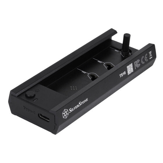 SilverStone TS16 - SSD enclosure - M.2 - Serial ATA III - 10 Gbit/s - USB connectivity - Black