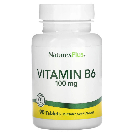 Витамины группы В NaturesPlus B-6, 100 мг, 90 таблеток