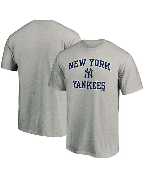 Men's Heathered Gray New York Yankees Heart Soul T-shirt