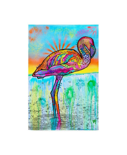Dean Russo Pink Flamingo Abstract Color Canvas Art - 27" x 33.5"
