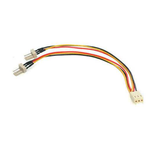 StarTech.com 6in TX3 Fan Power Splitter Cable - 0.152 m - Molex (3-pin) - Molex (3-pin) - Male - Female - Assorted colours - White