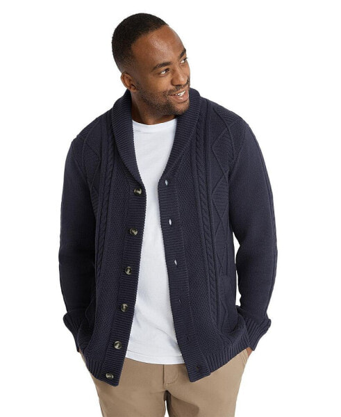 Mens Harrington Cable Cardigan