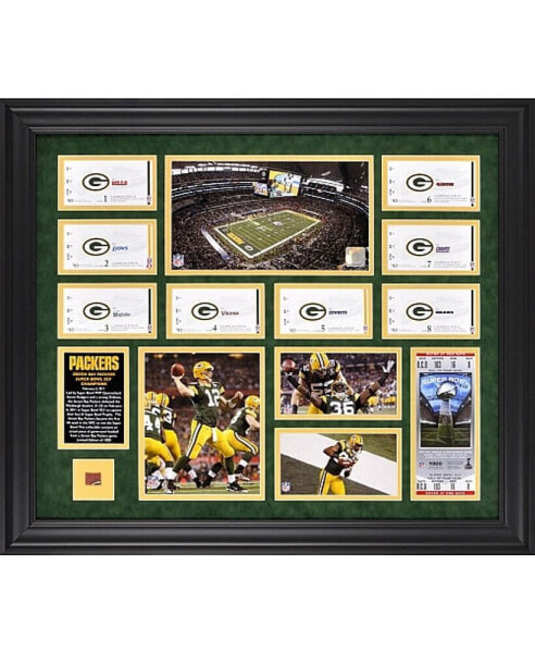 Green Bay Packers Super Bowl XLV Champions Season Ticket Collage-Limited Edition of 1000