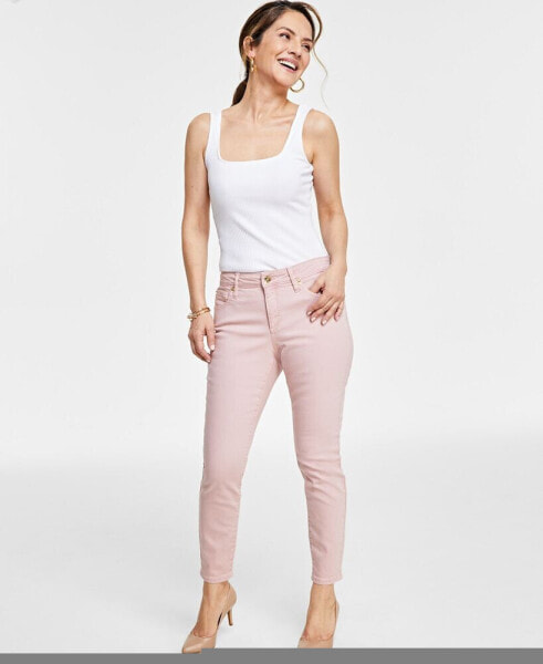 Petite High-Rise From-Fitting Slim Jeans, Created for Macy's