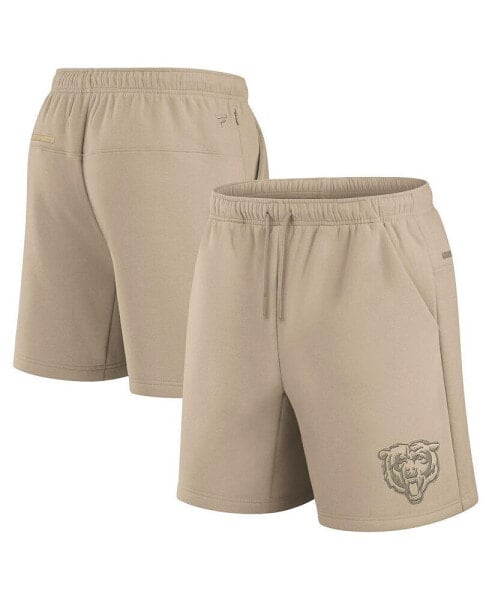 Men's and Women's Khaki Chicago Bears Elements Super Soft Fleece Shorts