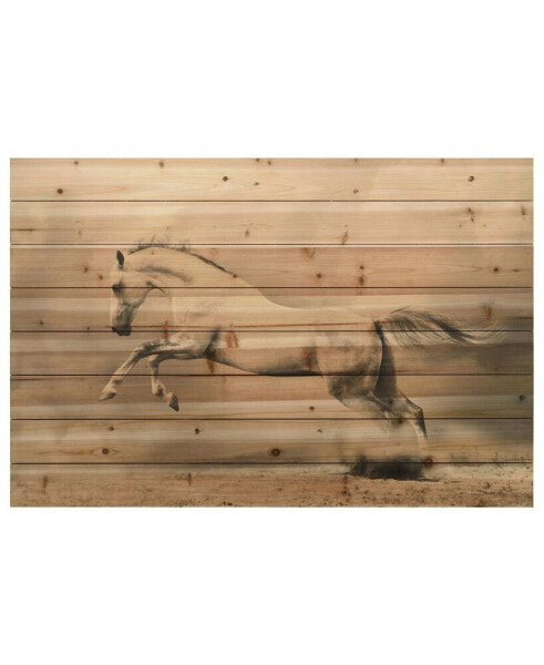 Horse Arte de Legno Digital Print on Solid Wood Wall Art, 30" x 45" x 1.5"