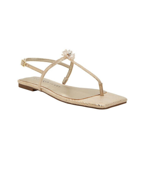 The Camie T-Strap Thong Sandal