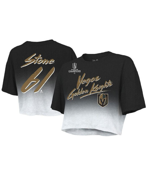 Футболка женская Majestic Stone Black Vegas Golden Knights 2023 Stanley Cup Champions Name and Number