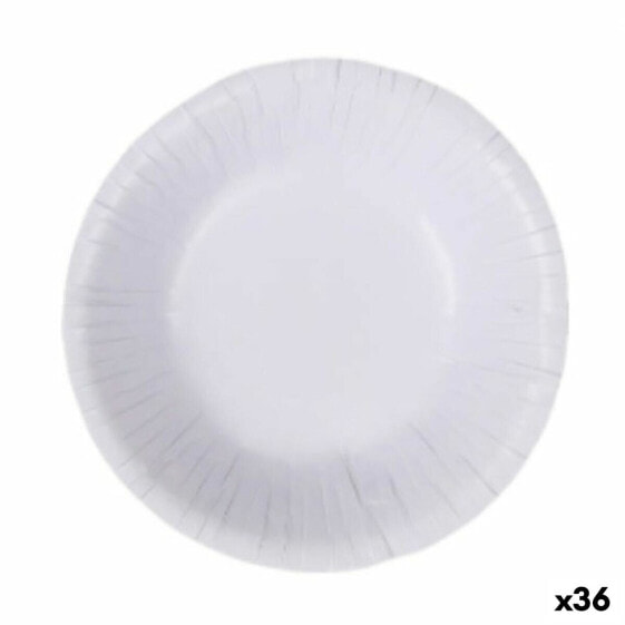 Plate set Algon Disposable White Cardboard 450 ml (36 Units)