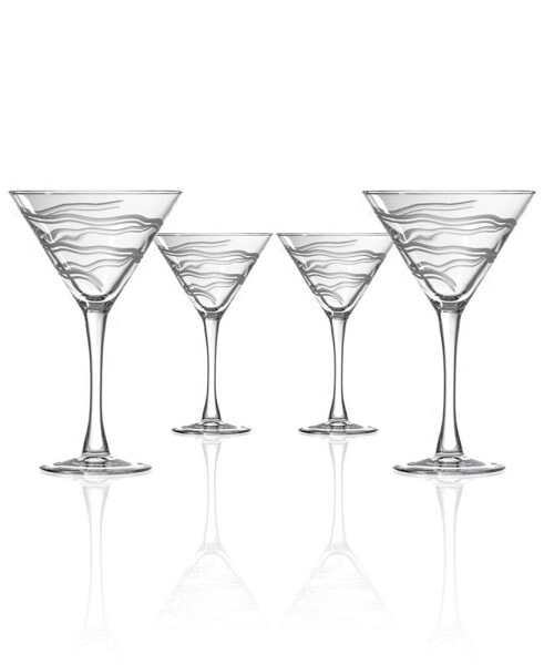 Сервировка стола Rolf Glass Good Vibrations Martini 10Oz - Набор из 4 стаканов