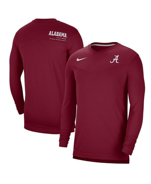 Men's Crimson Alabama Crimson Tide 2022 Coach Performance Long Sleeve V-Neck T-shirt