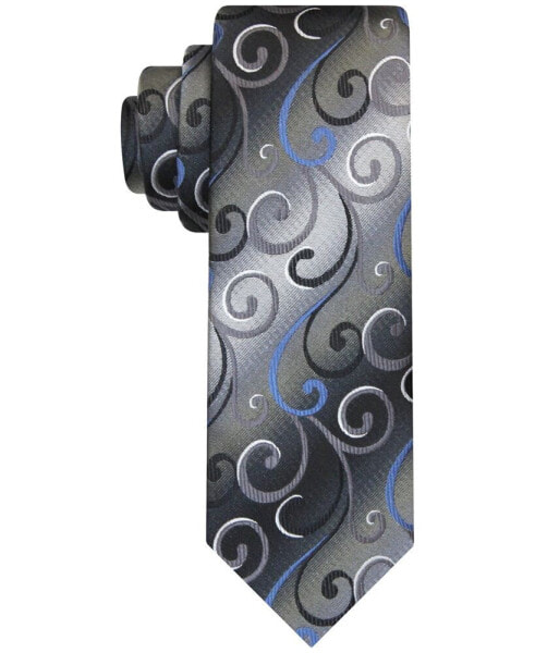 Men's Shimmering Swirl Long Tie