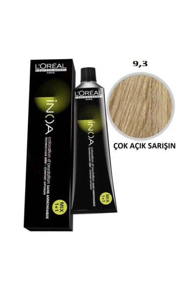 Inoa 9,3 Doğal Çok Açık Altın Sarışın Amonyaksız Kalıcı Saç Boyası 60ml Keyk.*