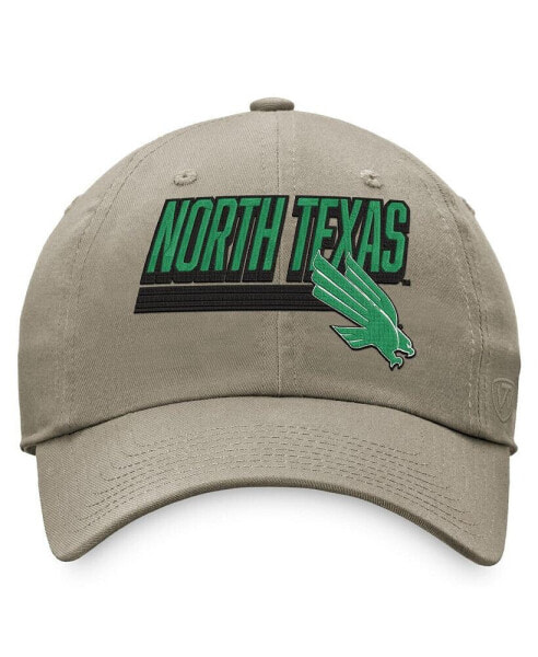 Men's Khaki North Texas Mean Green Slice Adjustable Hat