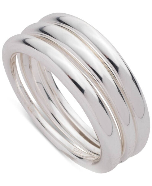 Sterling Silver 3-Pc. Set Stack Rings