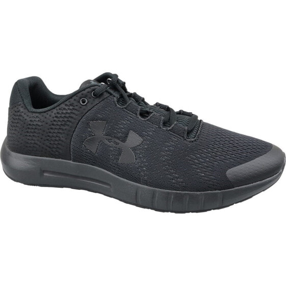 Мужские кроссовки спортивные для бега черные текстильные низкие Under Armour Micro G Pursuit BP