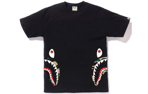 BAPE 1ST Camo Side Shark Tee 侧边黄迷彩鲨鱼短袖T恤 男款 / Футболка BAPE 1ST Camo 1F30-110-16