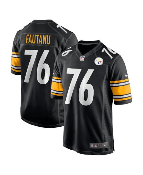 Футболка Nike мужская Troy Fautanu черная Pittsburgh Steelers 2024 NFL Draft First Round Pick Player Game Jersey