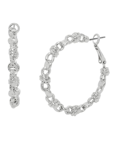 Knot Link Hoop Earrings