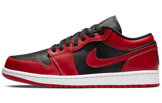 Кроссовки Nike Air Jordan 1 Low Reverse Bred (Красный, Черный)
