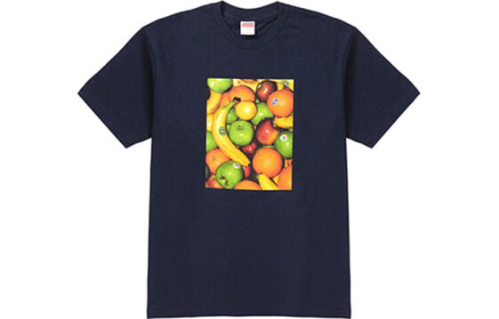 Supreme SS19 Fruit Tee Navy 水果印花短袖T恤 男女同款 海军蓝 送礼推荐 / Футболка Supreme SS19 Fruit Tee Navy T SUP-SS19-245