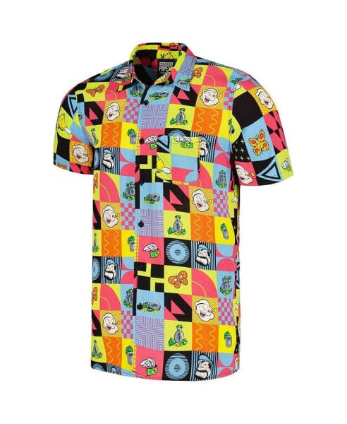 Men's and Women's Yellow Popeye Trapped Button-Up Shirt