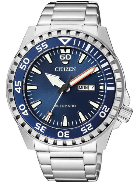 Мужские наручные часы с серебряным браслетом Citizen NH8389-88LE Day-Date Automatic 46mm 10 ATM
