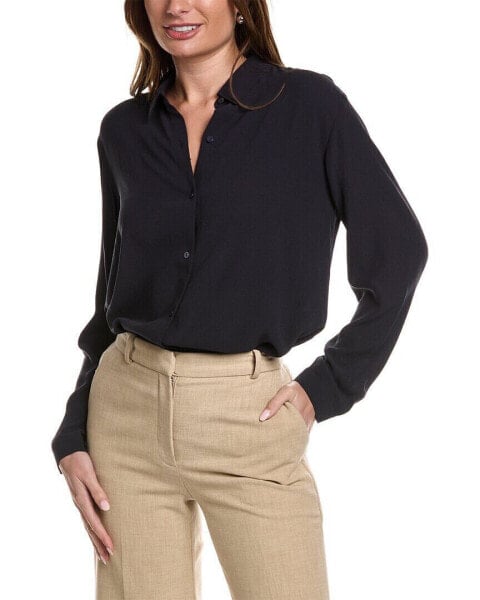 Eileen Fisher Classic Collar Easy Silk Shirt Women's