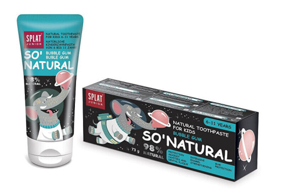 Splat Junior Kids Natural Toothpaste Bubble Gum Детская зубная паста с защитой от бактерий и кариеса 55 мл