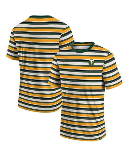 Men's Gold Portland Timbers Shot Clock Stripe T-shirt