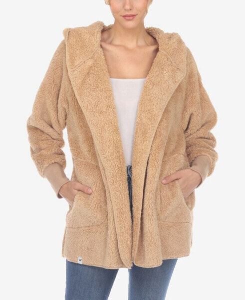 Women's Plush Hooded with Pockets Jacket