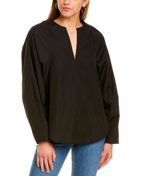 Vince Shaped V-Neck Popover Top Women's Xxs