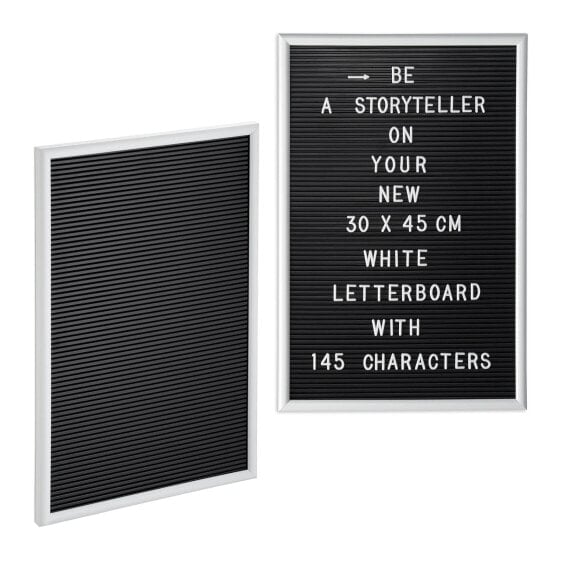 Доска для школы Relaxdays Letterboard 30 x 45 см белая