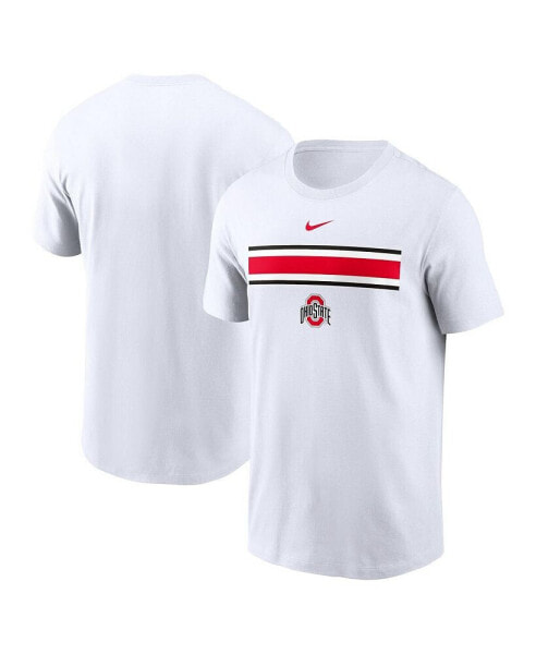 Men's White Ohio State Buckeyes Campus Pattern T-Shirt