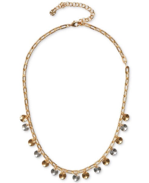 Lucky Brand two-Tone Charm Chain Necklace, 16" + 3" extender