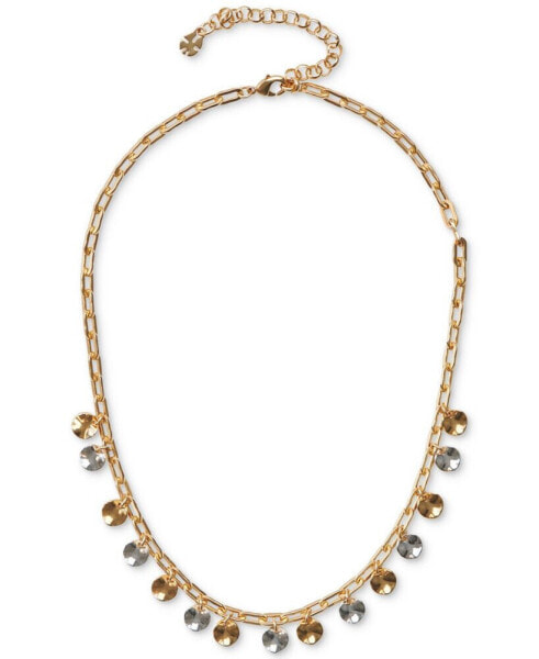 Lucky Brand two-Tone Charm Chain Necklace, 16" + 3" extender