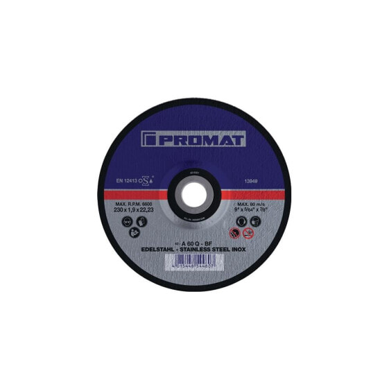 Promat Trennscheibe RVS D125x1,5mm gerade INOX Bohrung 22,23 mm, VE: 25