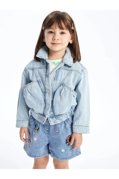 Джинсовая куртка для девочек LCW baby Uzun Kollu