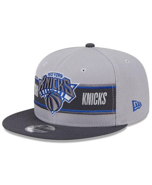 Men's Gray/Charcoal New York Knicks 2024 NBA Draft 9FIFTY Snapback Hat